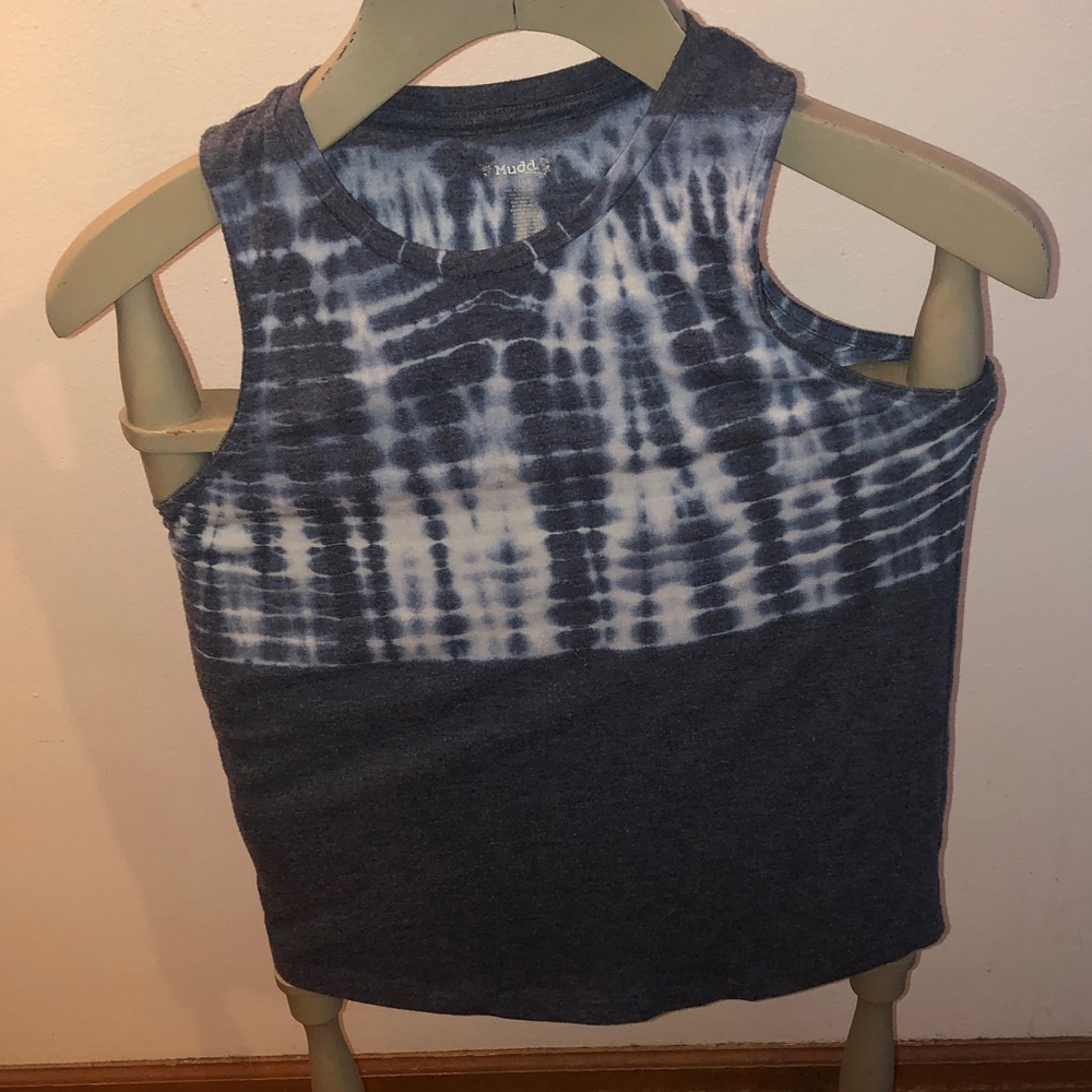 Mudd Navy and White Tie-Dye Tank